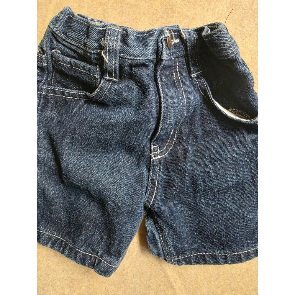 Tuff Guys Street Gear Boys Blue Denim Shorts 100% Cotton‎ Elastic Waist 12M